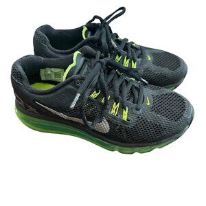 Nike Air Max 2013 (GS) Youth Boys 5Y Big Kids Black Green 555426-003 Lace Up